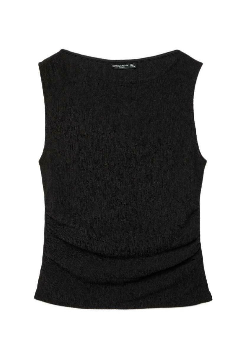 Gathered texture T-shirt