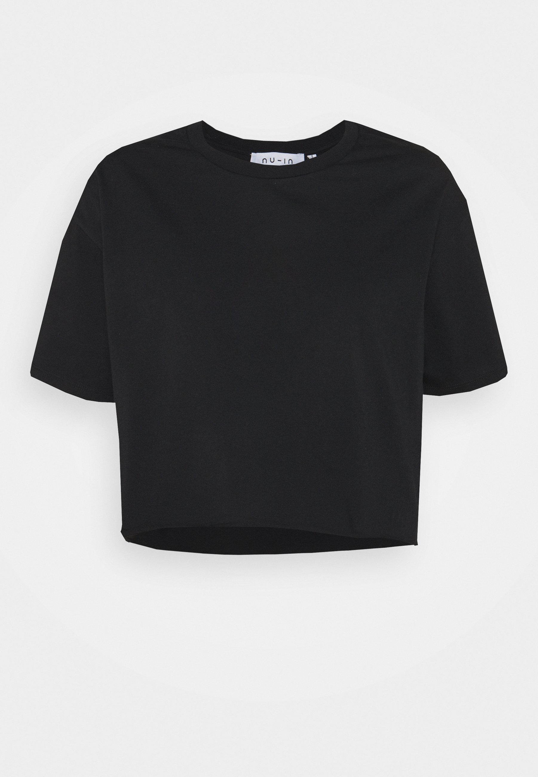 RAW HEM CROPPED - Print T-shirt - black 