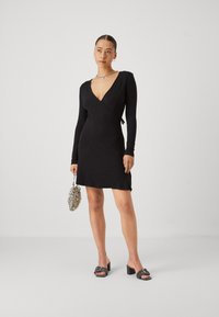 Even&Odd Petite Jerseyklänning - black