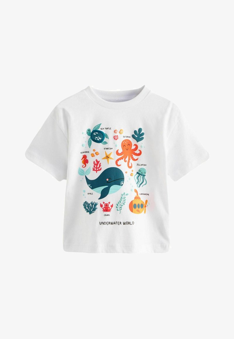 Next SHORT SLEEVE CHARACTER - Camiseta estampada - white sea animals
