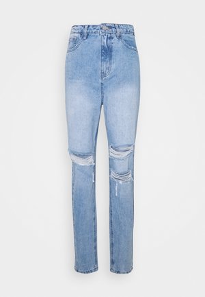 FOLD RIPPED RIOT MOM - Jeans straight leg - blue