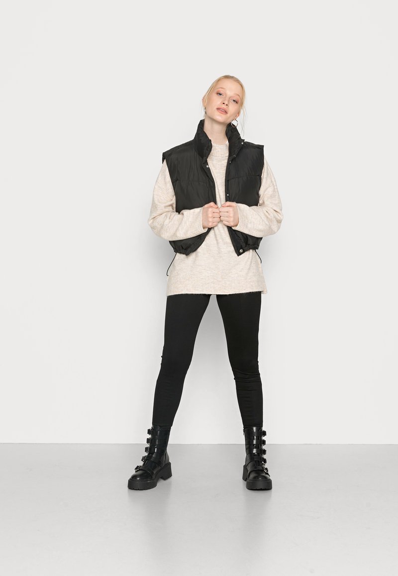 Damen Strickjacken | Monki Strickpullover white dusty light/beige - KT88852 Damen Strickjacken | Monki Strickpullover white dusty light/beige - KT88852