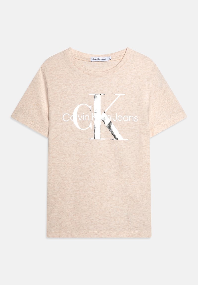 Calvin Klein Jeans MONOGRAM UNISEX - Triko s potiskem - vanilla heather