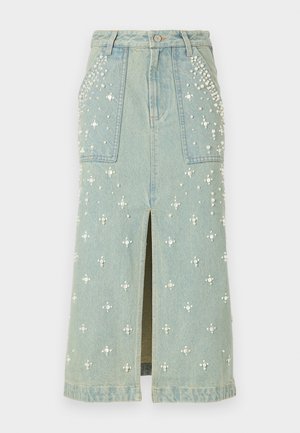 Sea, PERLETTE SKIRT - Denimová sukňa - blue