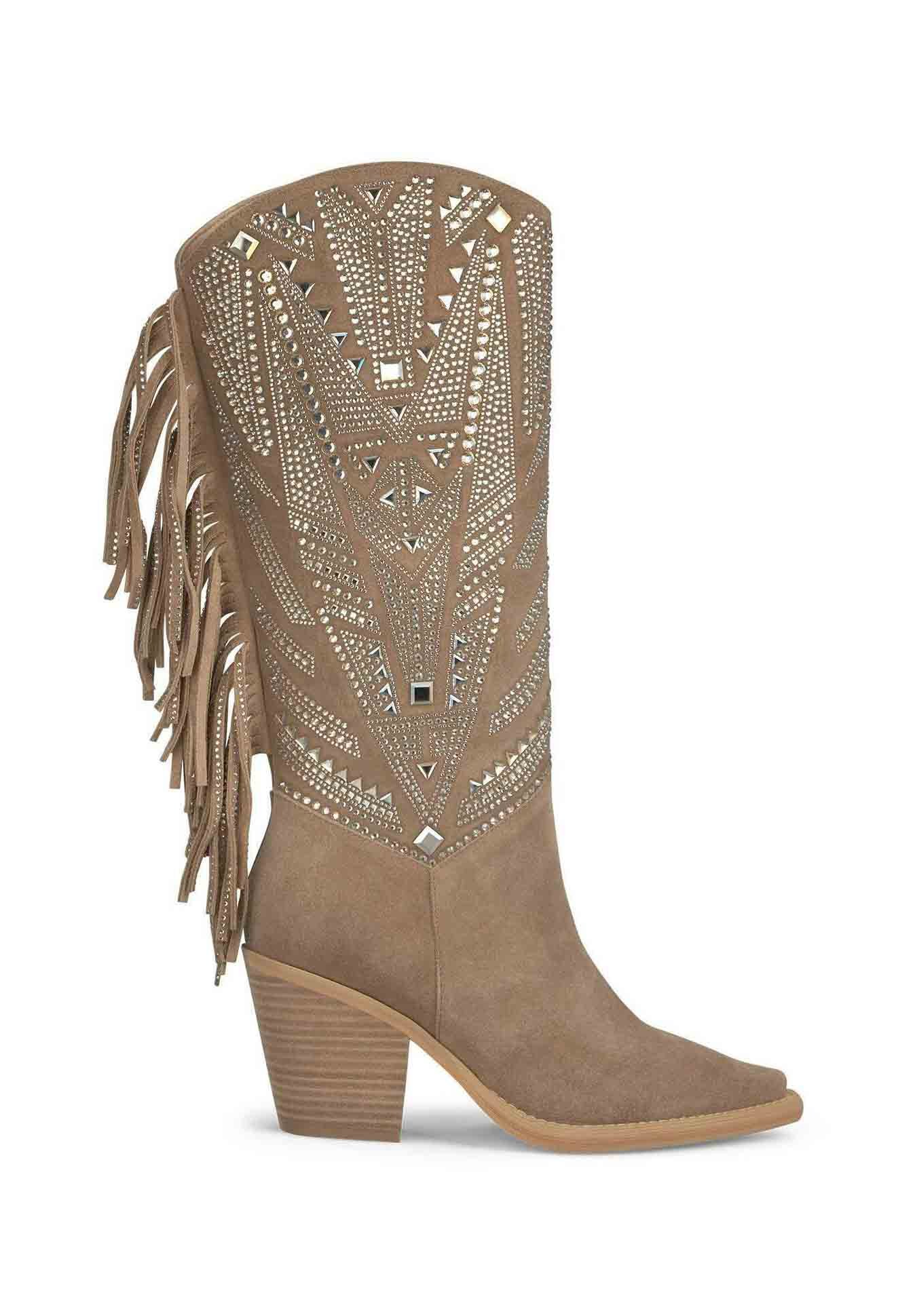 Botas Camperas Botines De Flecos Alma En Pena Botines De Ante Con