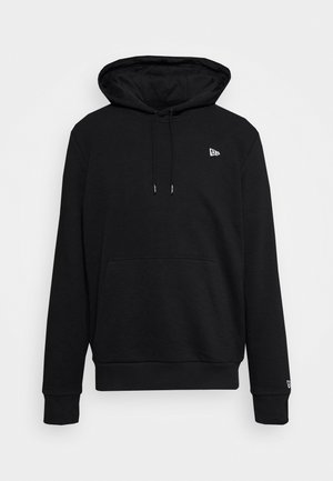 Czarna bluza z kapturem, wykonana z mieszanki bawełny, z kieszenią kangurką, kapturem ze sznurkiem i małym białym logo na klatce piersiowej. Luźny krój.