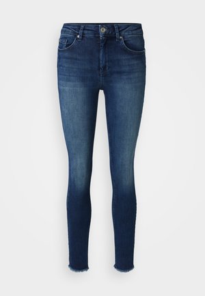 ONLBLUSH LIFE MID - Aptempti džinsai - dark blue denim