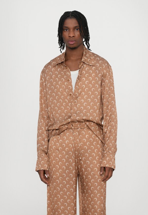 MOON BUTTON SHIRT UNISEX - Button-down blouse - dark camel4