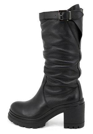 Stivaletti Chelsea Bassi Donna QUEEN HELENA X27-123 | Tronchetti Invernali Con Tacco Plateau, Colore Nero, Taglia 38