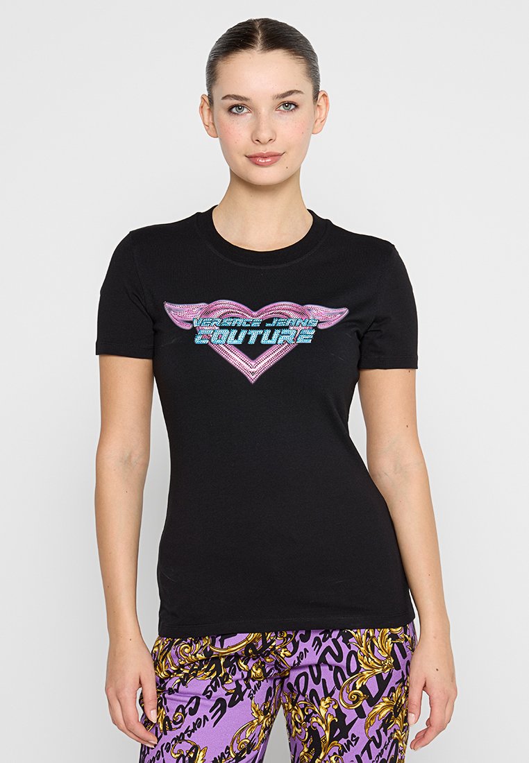 Versace Jeans Couture T-shirt print zwart