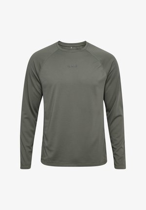 Hummel, HUMMEL HMLMOMENTUM T-SHIRT L/S - Langarmshirt - castor gray