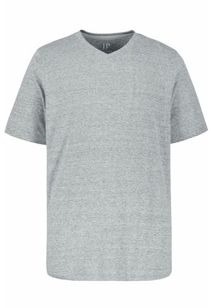 JP1880, GRÖSSEN V-AUSSCHNITT - T-Shirt basic - gray-mottled
