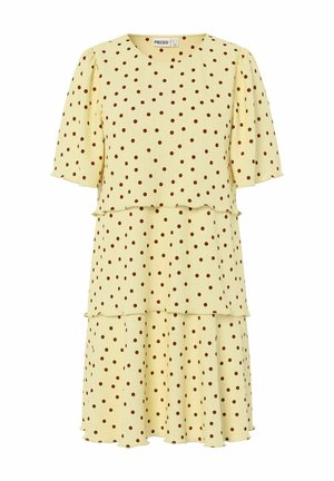 Pieces, MINI DRESS PCFLORA LAYERING - Robe de jour - french vanilla