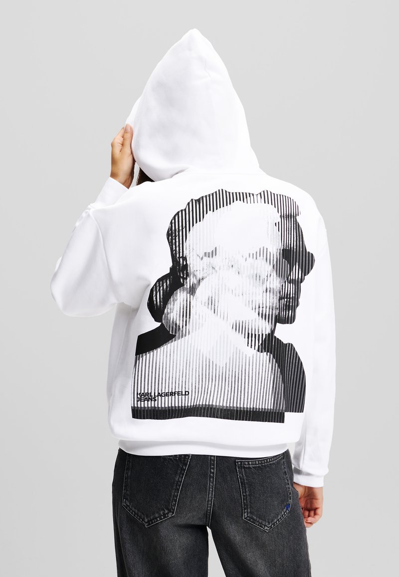 Karl Lagerfeld Jeans PRINT - Luvtröja - white