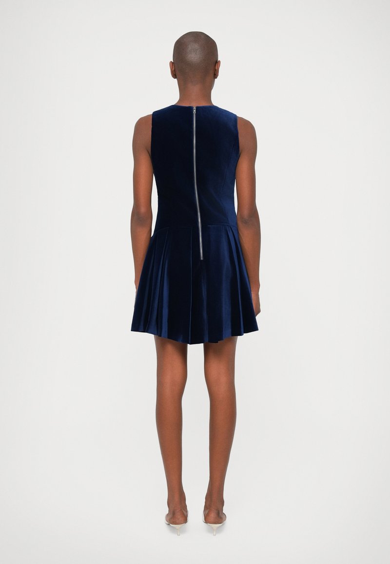 sachin and babi light blue dress Alice + Olivia Adley Drop Waist Midi Dress in Black main image 0