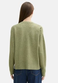 TOM TAILOR DENIM MIT V-AUSSCHNITT - Pulover - greyish green melange