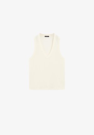 Massimo Dutti V-NECK SLEEVELESS - T-shirt basic - yellow