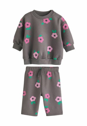 JOGGERS SET REGULAR FIT - Chándal - grey pink flower print