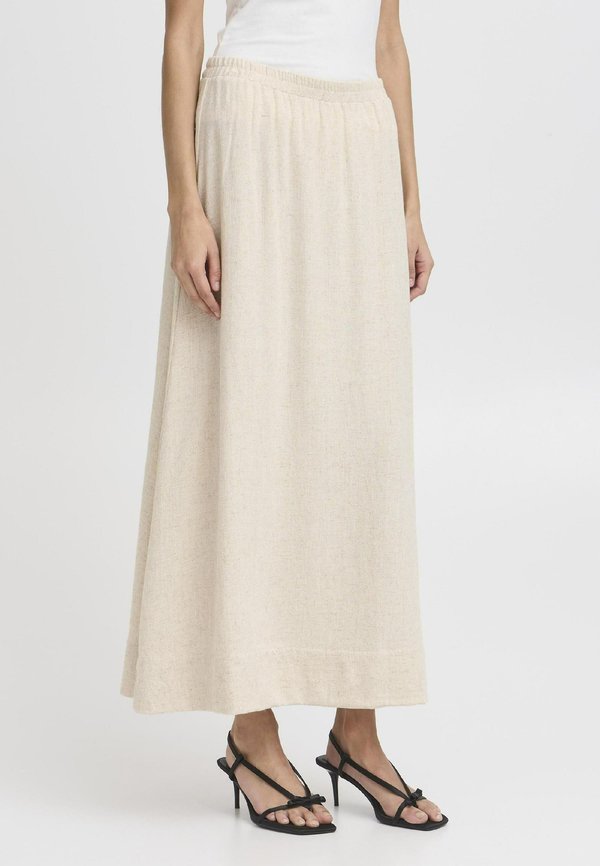 BYFILINEN - A-line skirt - nature linen