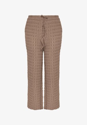 Yours Clothing, PLUS SIZE WIDE LEG TROUSERS - Broek - light brown
