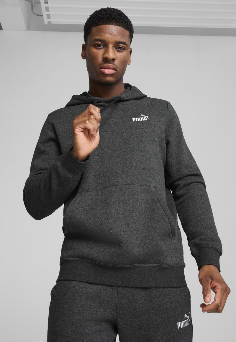 Puma ESS SMALL LOGO - Mikina s kapucí - dark gray heather