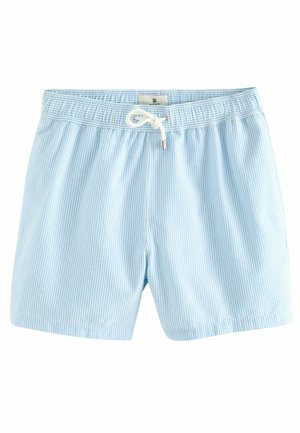 SEERSUCKER STRIPED EGULAR FIT - Badeshorts - blue on white