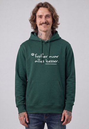 watapparel, FRÜHER WAR ALLES BESSER UNISEX - Hoodie - glazed green