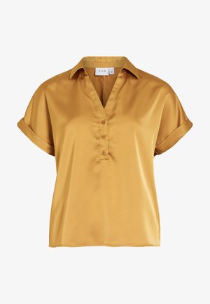 VILA, VIENNA RAVENNA - Πουκαμίσα με κουμπιά - amber gold-coloured