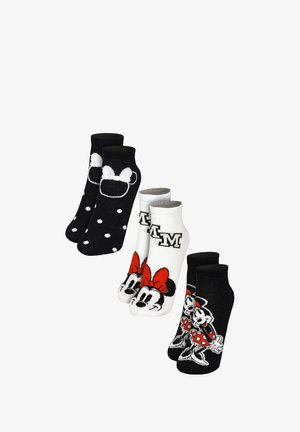 Disney, 3ER PACK DISNEY MINNIE MOUSE SOCKEN SNEAKER STRÜMPFE - Socks - schwarz weiß