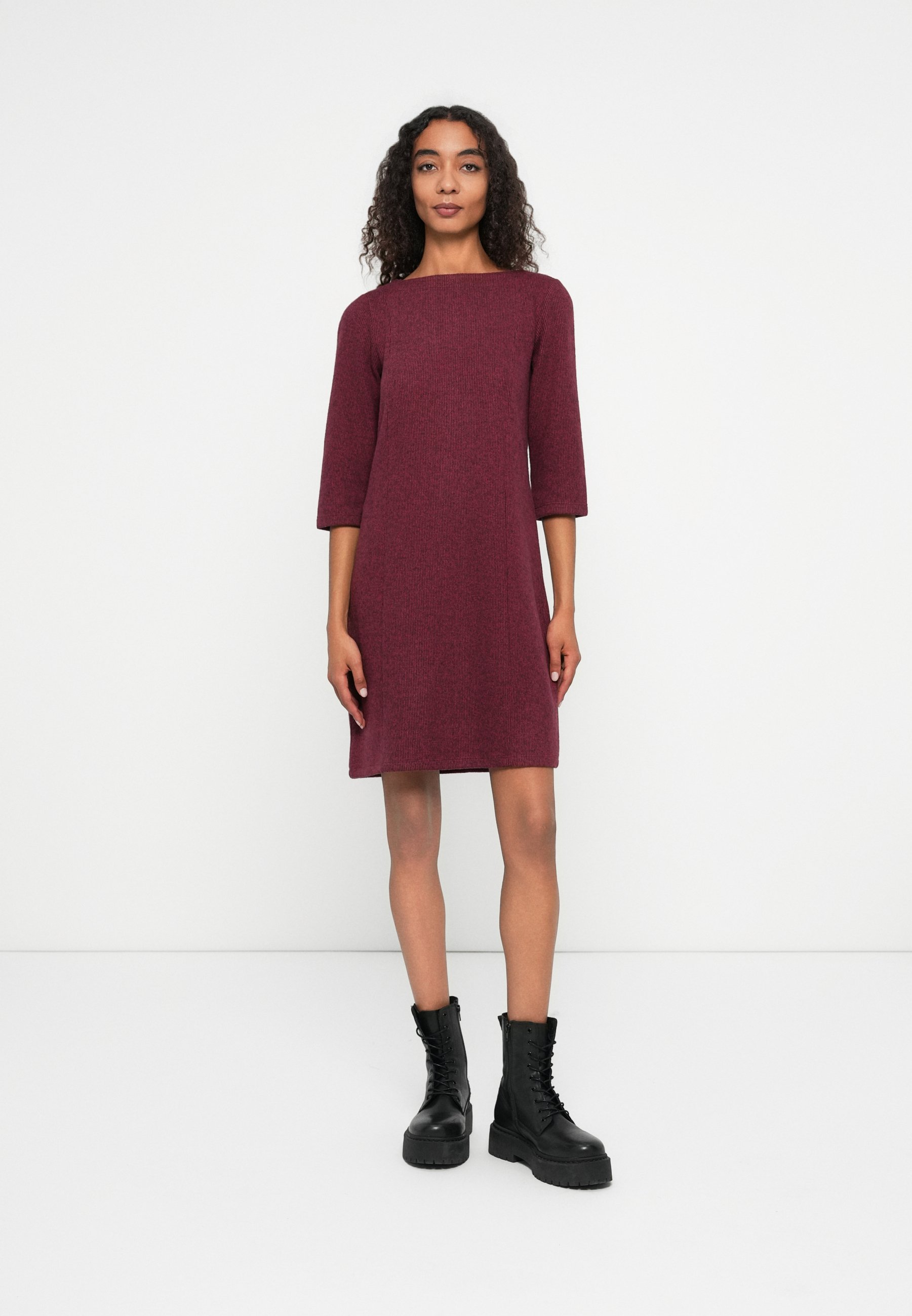 TOM TAILOR Damen Kleid – Langärmlig, Mesh-Ärmel, Maxilänge, Gr. XS–3XL