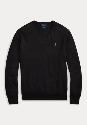 Polo Ralph Lauren, SLIM FIT V NECK - Džemper - black