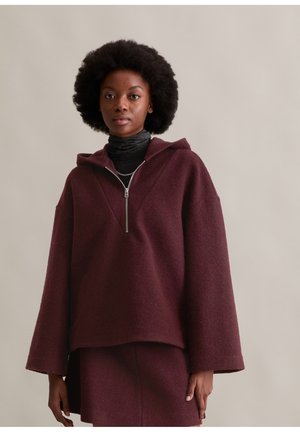Kapuzenpullover - dark maroon