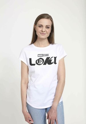 MARVEL LOKI LOKI LOGO - Camiseta estampada - white