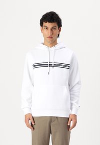 Tommy Hilfiger CENTRAL CHEST STRIPE HOODY UNISEX - Sudadera - white