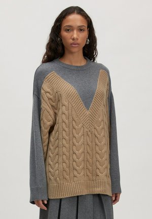 DANICA - Pullover - beige grau