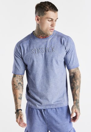 STRAIGHT HEM WASHED TEE - T-shirt con stampa - blue
