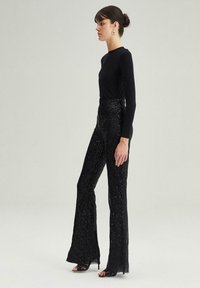 Touché Privé HIGH WAIST SEQUIN  - Nohavice - black
