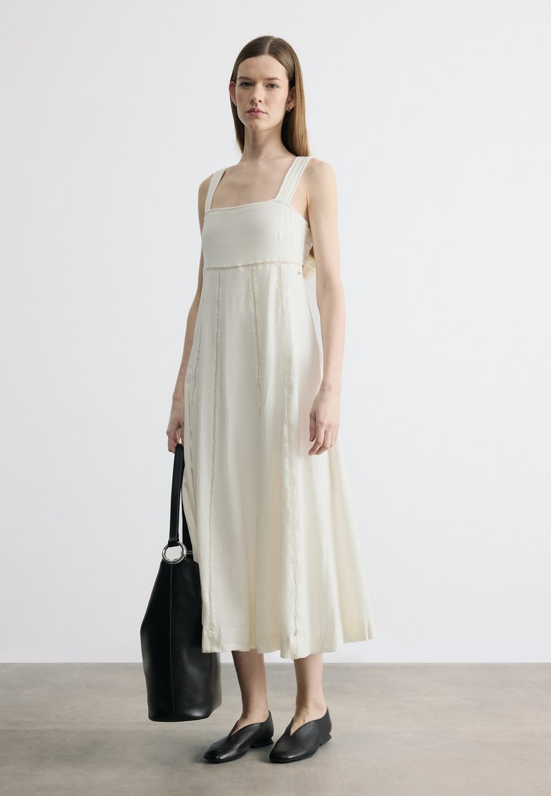 DKNY SEAMED TANK DRESS TIE BACK - Day dress - ivory/off-white - Zalando.ie DKNY SEAMED TANK DRESS TIE BACK - Day dress - ivory/off-white - Zalando.ie