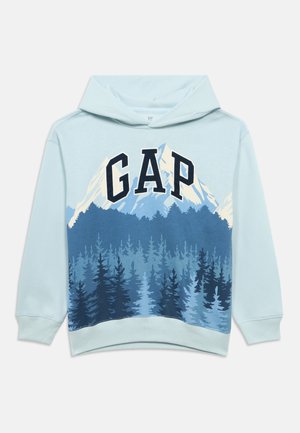 MOUNTAIN LOGO HOOD - Φούτερ - light blue