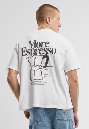 Another Cotton Lab ESPRESSO - Triko s potiskem - white