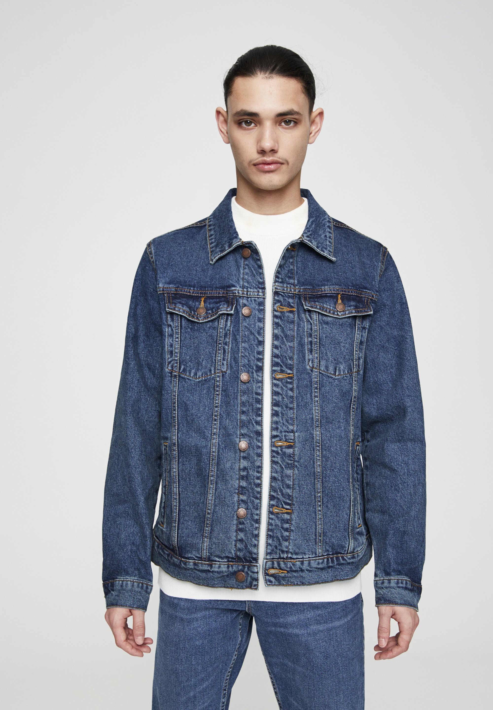 PULL&BEAR Jeansjacka stone blue denim Zalando.se PULL&BEAR Jeansjacka blue Zalando.se