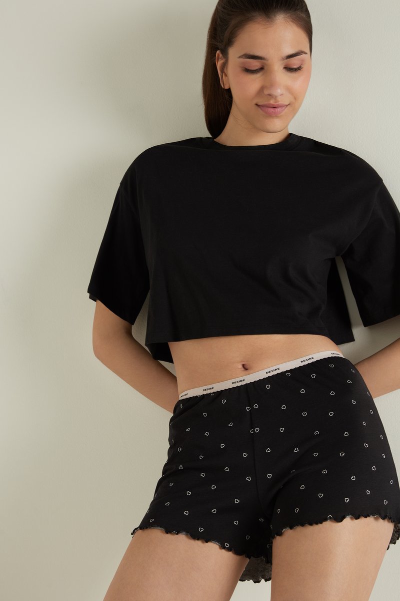 Damen Nachthemden | Tezenis MIT MUSCHELSAUM Nachtwäsche Hose 809u black desire print/schwarz - TV18118 Damen Nachthemden | Tezenis MIT MUSCHELSAUM Nachtwäsche Hose 809u black desire print/schwarz - TV18118