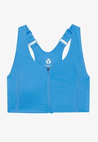 MEDIUM SUPPORT BRA WITH ZIP UP FRONT & ADJUSTABLE STRAPS
 - Sports-BH-er med medium støtte - blue