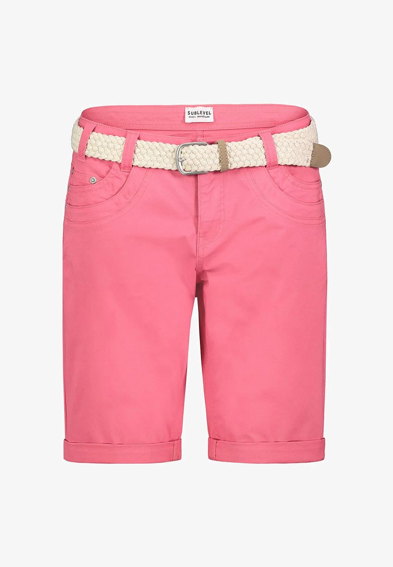 Sublevel BERMUDA MIT GÜRTEL UND UMSCHLAG - Shorts - pink