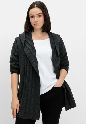 Sheego, Strickjacke - anthrazit
