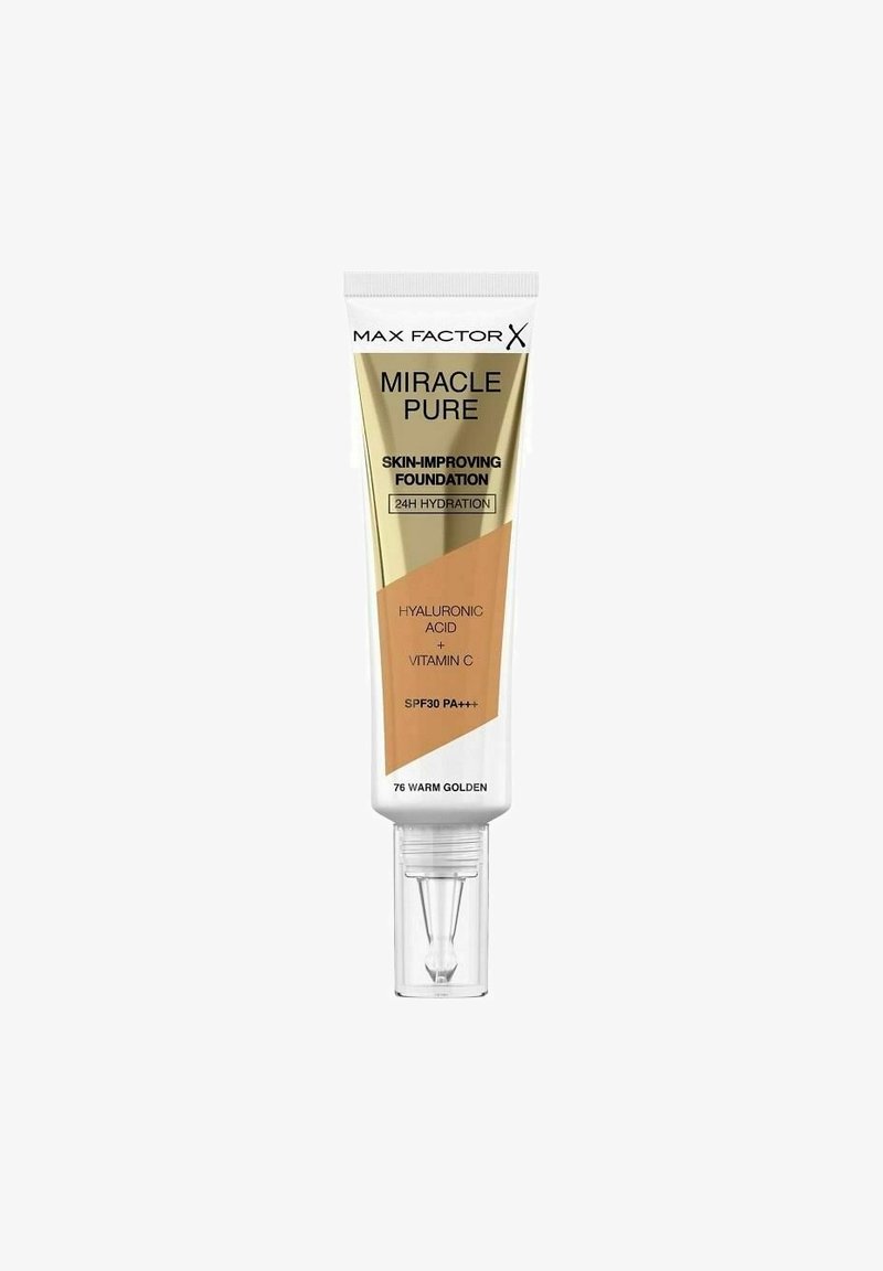 Max Factor - MAX FACTOR MIRACLE PURE SKIN-IMPROVING FOUNDATION 76 WARM GOLDEN 30ML - Foundation - multicolor, Forstør