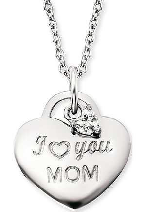 ENGELSRUFER DAMEN-KETTE KETTE LOVE MOM MIT ZIRKONIA 925ER SILBER - Halskette - silver coloured