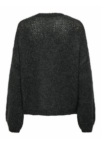 ONLY Strikkegenser - dark grey melange