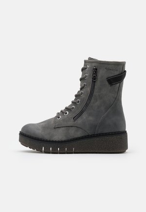 Platform ankle boots - anthracite