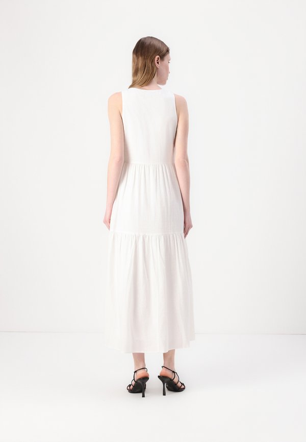 SLEEVELESS TIERED MAXI DRESS KEYHOLE NECKLINE - Day dress - ivory2